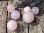 Polished Rose Quartz Spheres x 6 From Madagascar - Toprock Gemstones and Minerals 