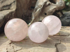Polished Rose Quartz Spheres x 6 From Madagascar - Toprock Gemstones and Minerals 