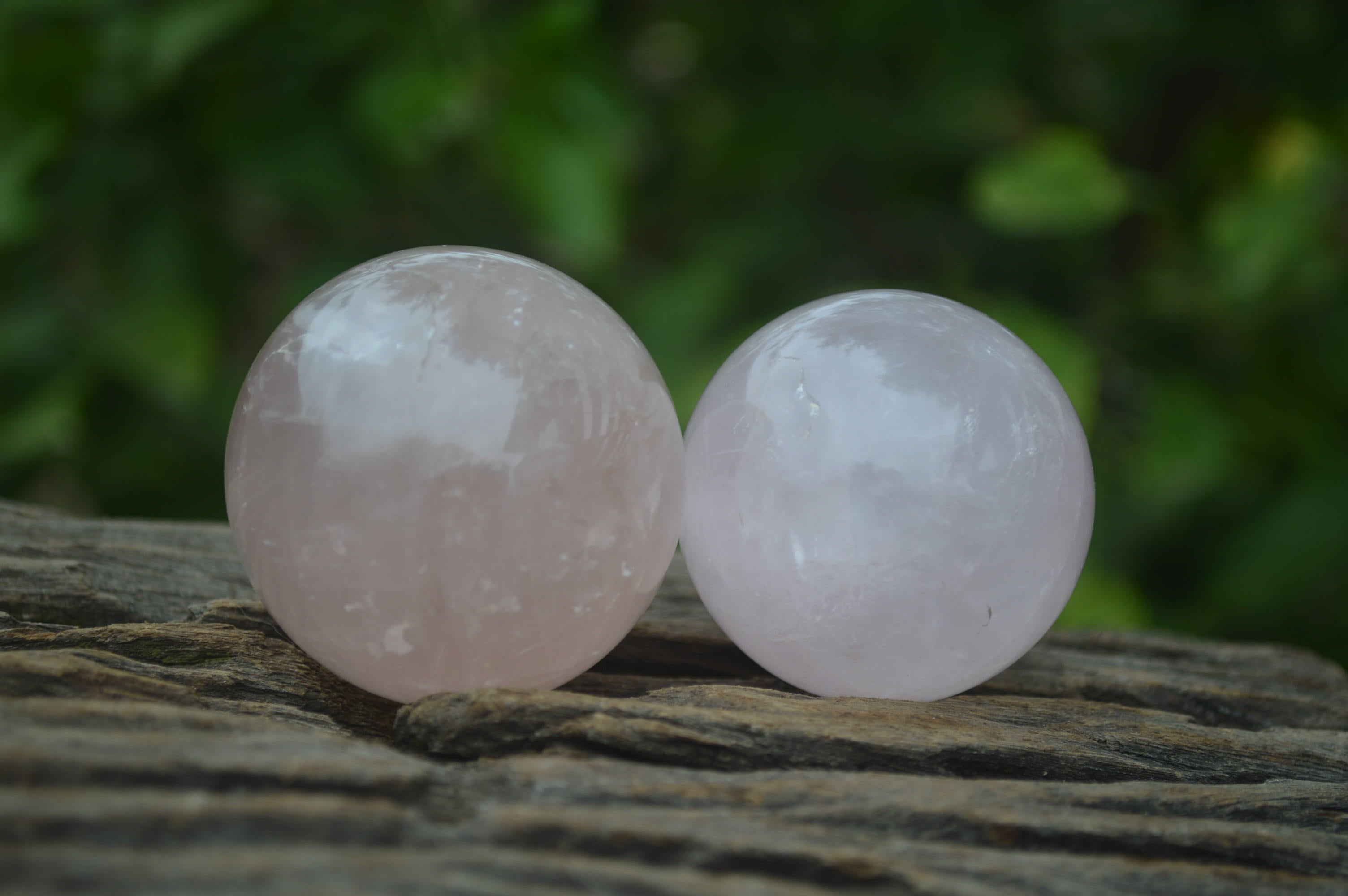 Polished Rose Quartz Spheres x 6 From Madagascar - Toprock Gemstones and Minerals 