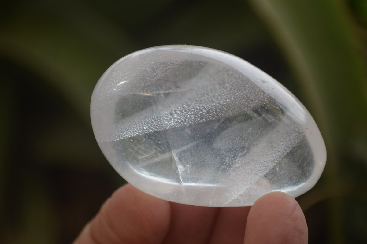Polished Clear Quartz Palm Stones x 24 From Madagascar - Toprock Gemstones and Minerals 