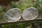 Polished Clear Quartz Palm Stones x 24 From Madagascar - Toprock Gemstones and Minerals 
