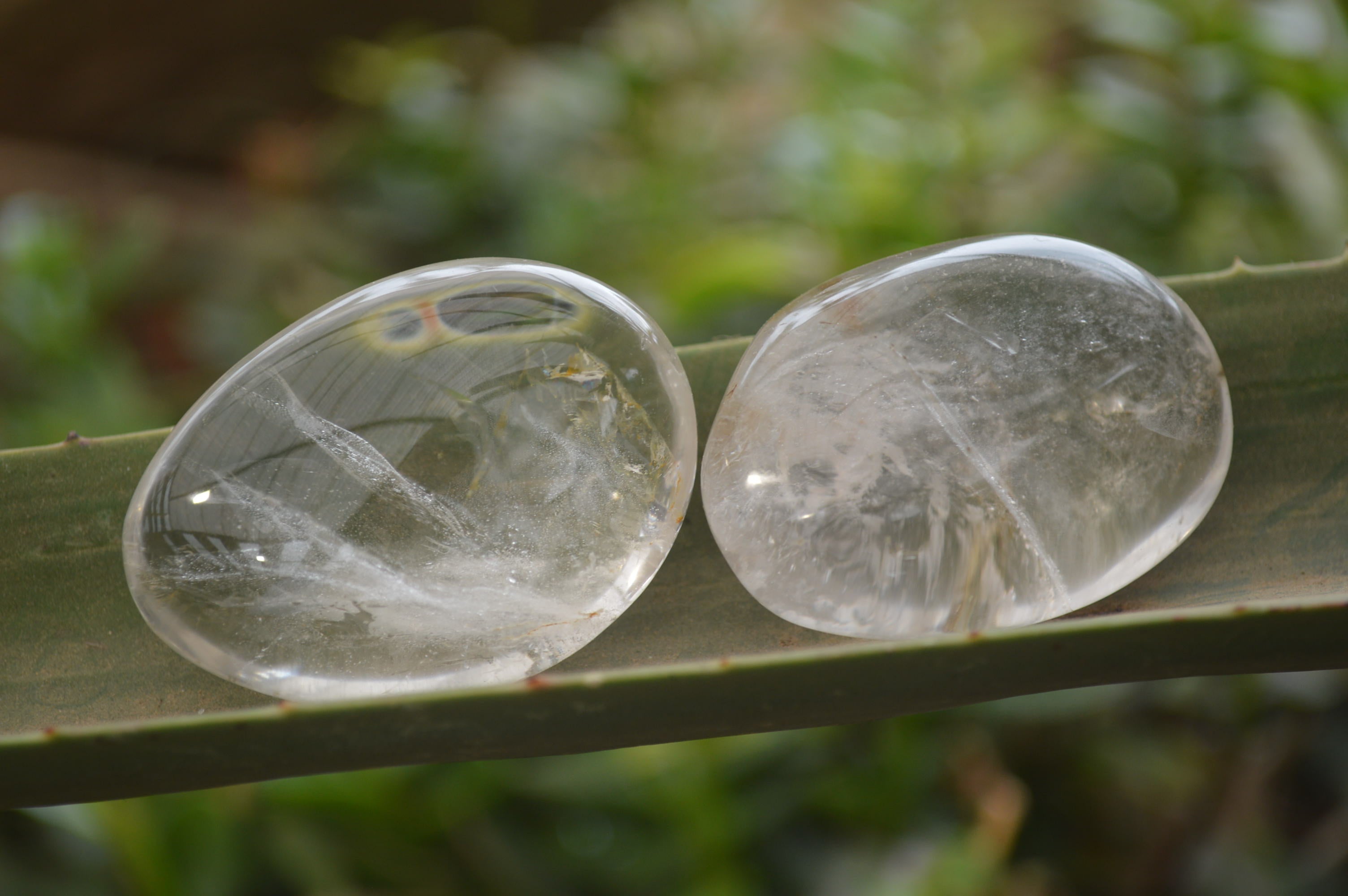 Polished Clear Quartz Palm Stones x 24 From Madagascar - Toprock Gemstones and Minerals 
