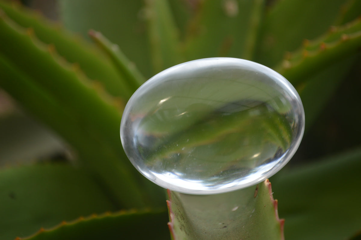 Polished Clear Quartz Palm Stones x 24 From Madagascar - Toprock Gemstones and Minerals 