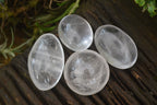 Polished Clear Quartz Palm Stones x 24 From Madagascar - Toprock Gemstones and Minerals 