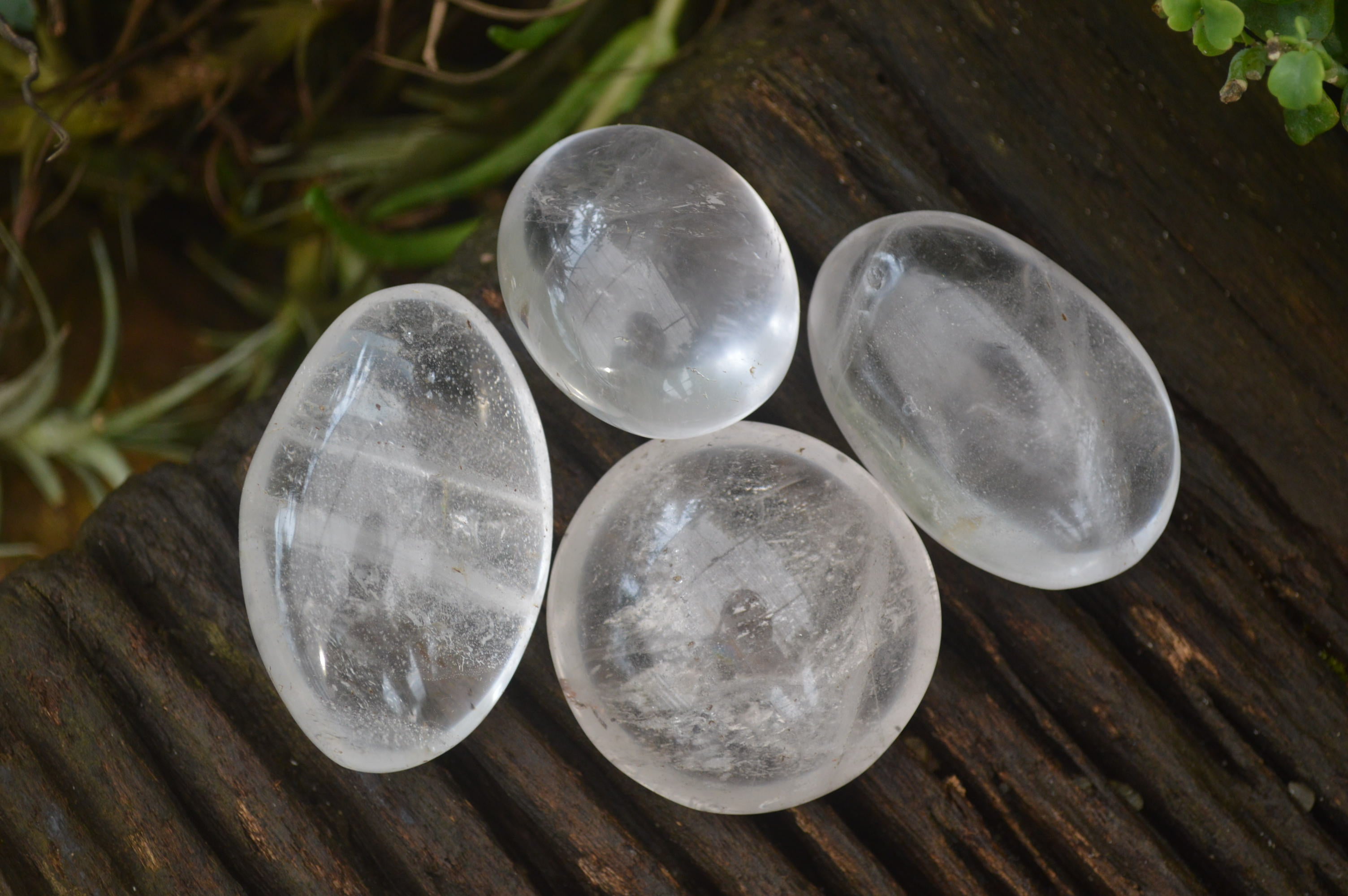 Polished Clear Quartz Palm Stones x 24 From Madagascar - Toprock Gemstones and Minerals 