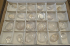 Polished Clear Quartz Palm Stones x 24 From Madagascar - Toprock Gemstones and Minerals 