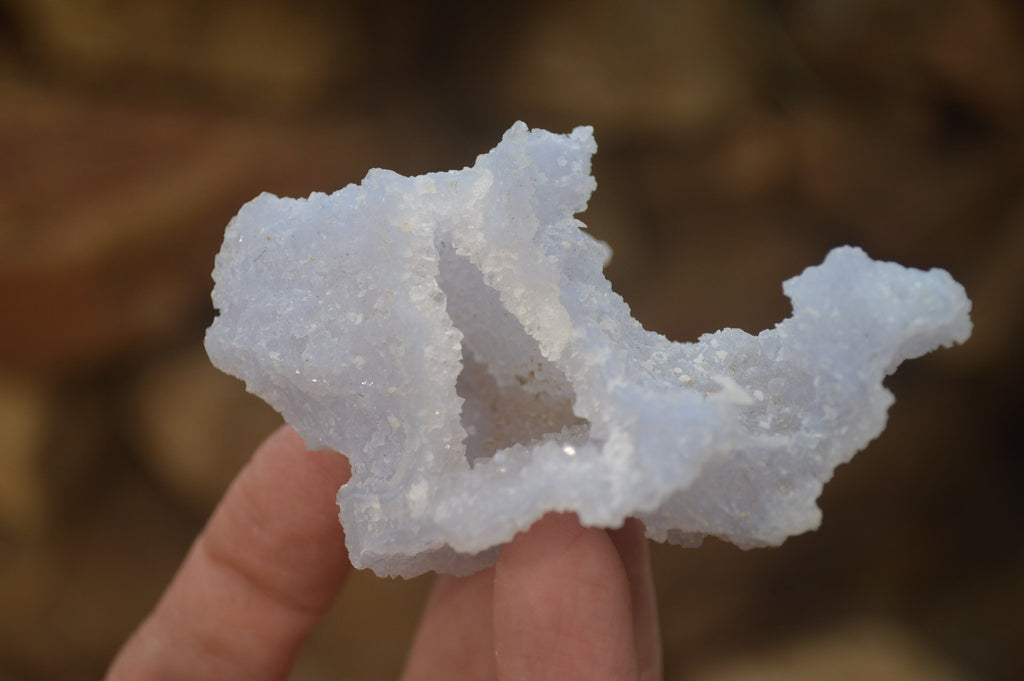 Natural Etched Blue Chalcedony Specimens x 12 From Nsanje, Malawi - Toprock Gemstones and Minerals 