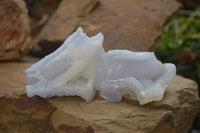 Natural Etched Blue Chalcedony Specimens x 12 From Nsanje, Malawi - Toprock Gemstones and Minerals 