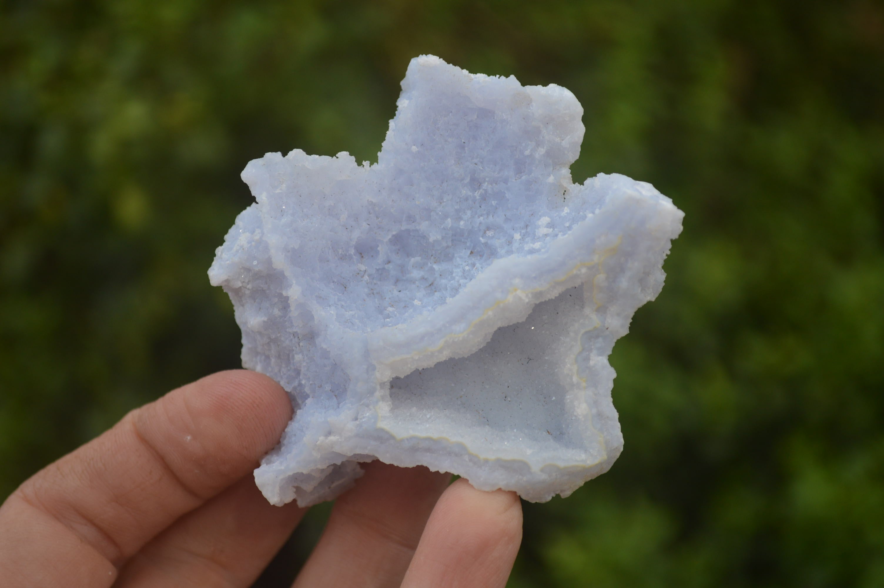 Natural Etched Blue Chalcedony Specimens x 12 From Nsanje, Malawi - Toprock Gemstones and Minerals 