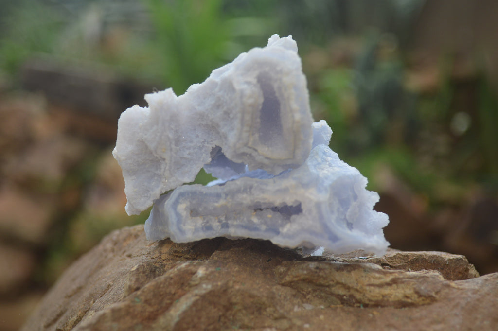 Natural Etched Blue Chalcedony Specimens x 12 From Nsanje, Malawi - Toprock Gemstones and Minerals 