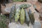 Polished Double Terminated Leopard Stone Points x 6 From Zimbabwe - Toprock Gemstones and Minerals 
