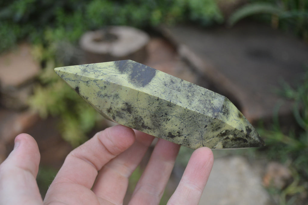 Polished Double Terminated Leopard Stone Points x 6 From Zimbabwe - Toprock Gemstones and Minerals 