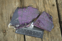 Polished On One Side Metallic Purpurite x 6 From Namibia - Toprock Gemstones and Minerals 