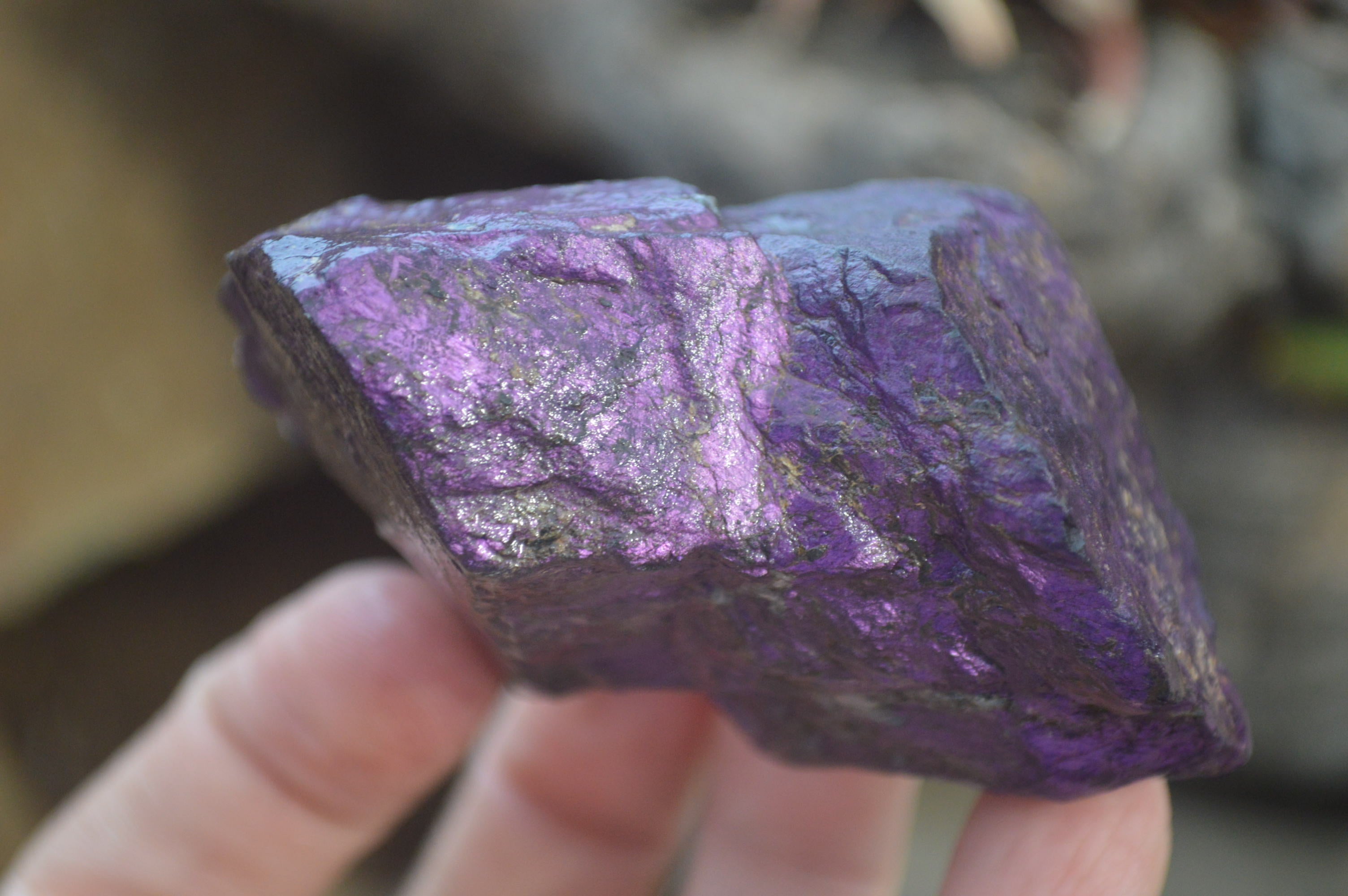 Natural Metallic Purpurite Cobbed Specimens x 6 From Erongo, Namibia - Toprock Gemstones and Minerals 