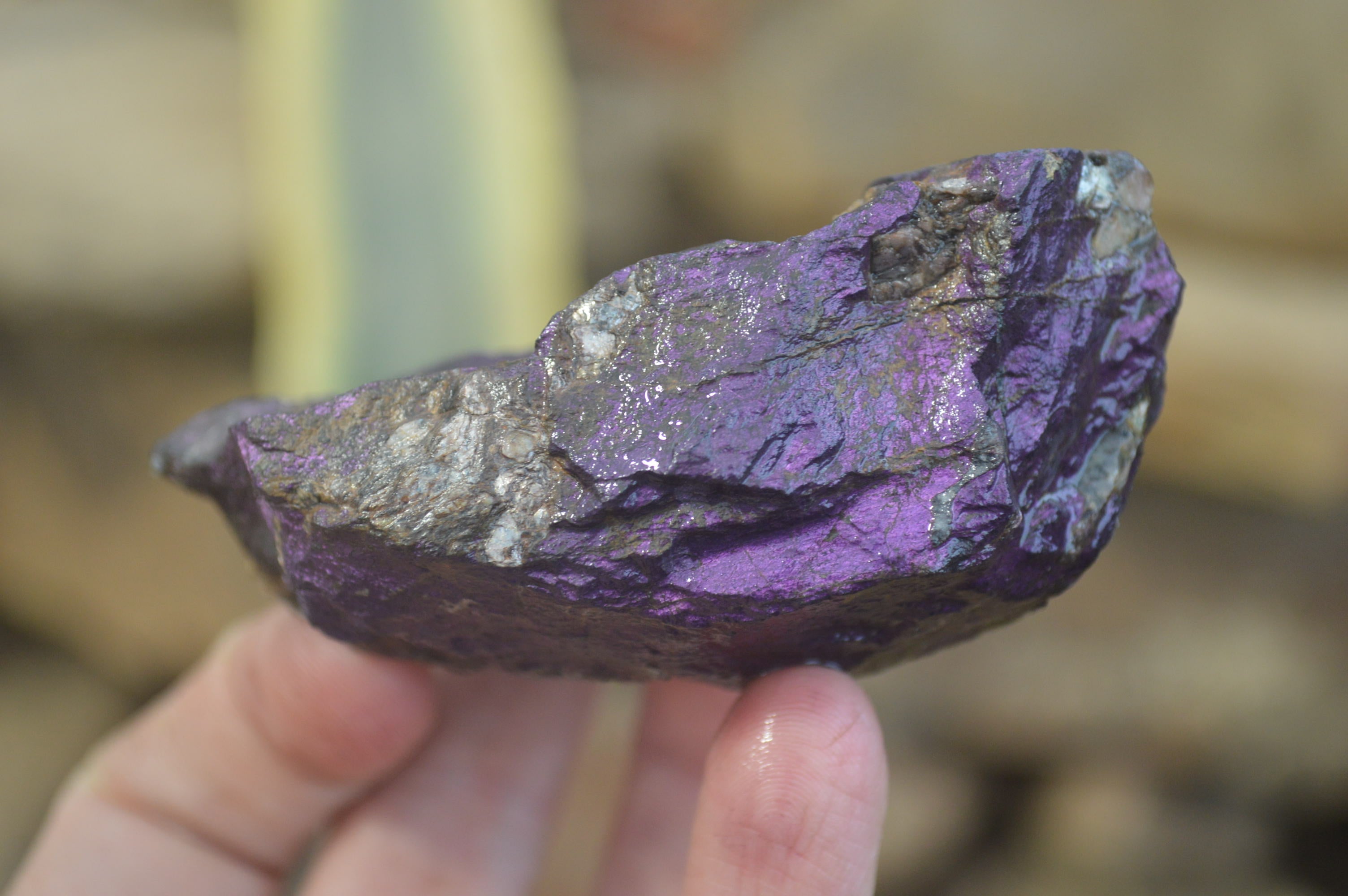 Natural Metallic Purpurite Cobbed Specimens x 6 From Erongo, Namibia - Toprock Gemstones and Minerals 