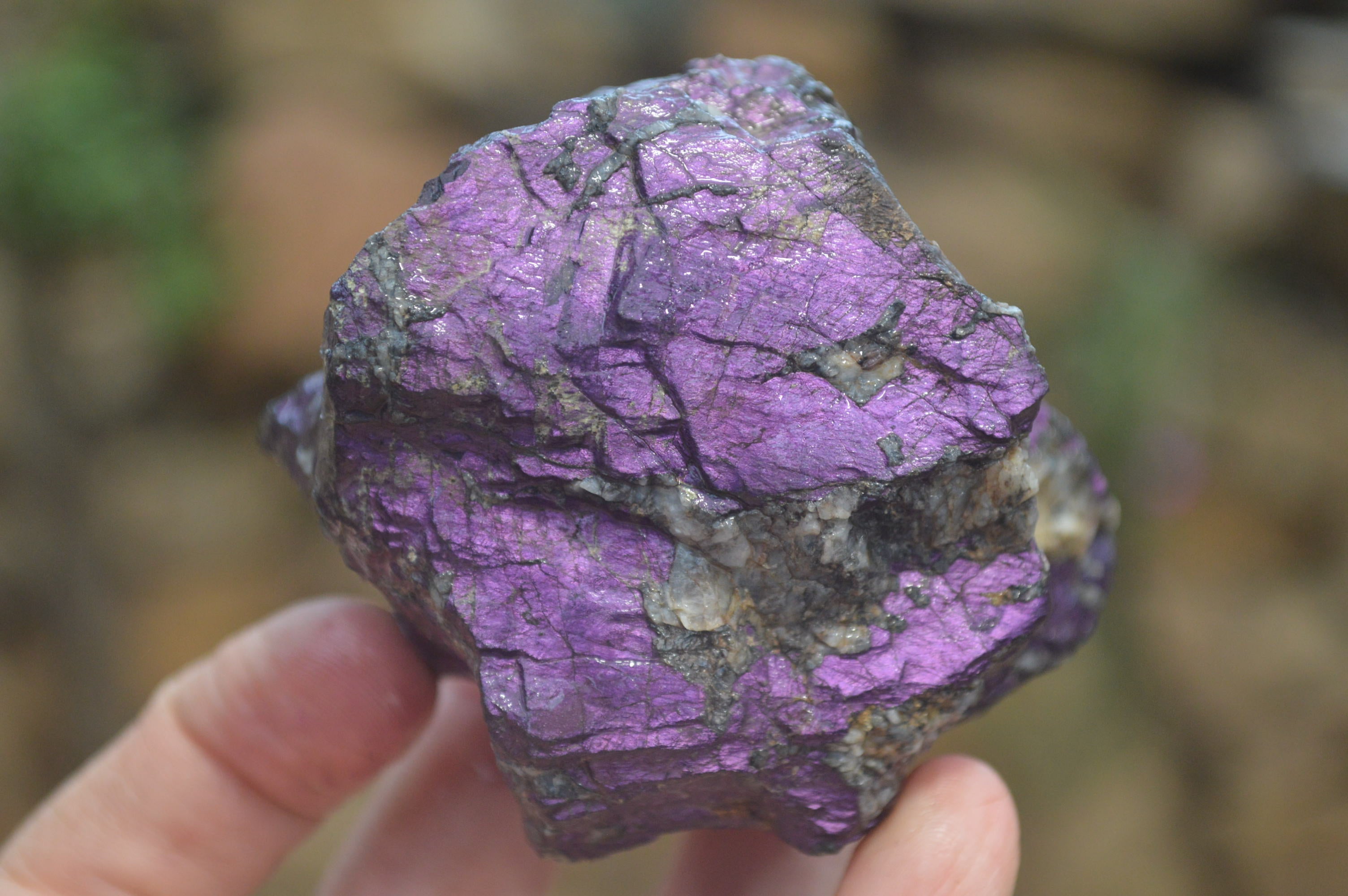 Natural Metallic Purpurite Cobbed Specimens x 6 From Erongo, Namibia - Toprock Gemstones and Minerals 