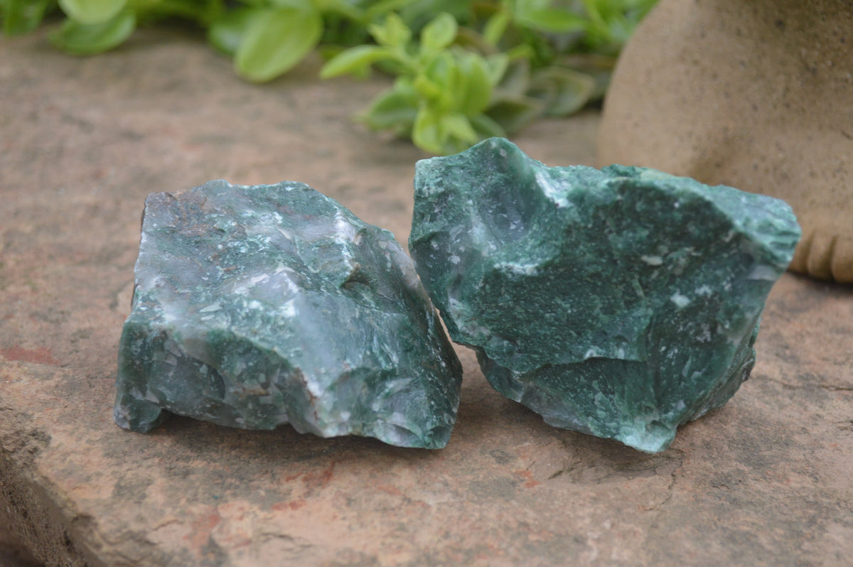 Natural Swazi Jade Cobbed Specimens x 12 from Swaziland - Toprock Gemstones and Minerals 