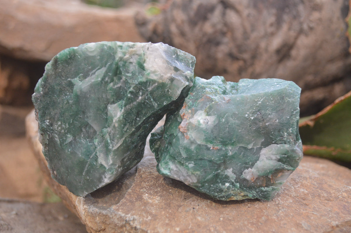 Natural Swazi Jade Cobbed Specimens x 12 from Swaziland - Toprock Gemstones and Minerals 