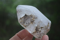 Polished Smokey Window Quartz Crystals x 6 From Madagascar - Toprock Gemstones and Minerals 