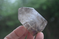 Polished Smokey Window Quartz Crystals x 6 From Madagascar - Toprock Gemstones and Minerals 