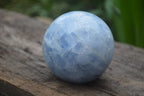 Polished Blue Calcite Spheres x 2 From Madagascar - Toprock Gemstones and Minerals 