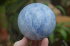 Polished Blue Calcite Spheres x 2 From Madagascar - Toprock Gemstones and Minerals 