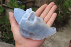Natural Etched Blue Chalcedony Specimens x 4 From Nsanje, Malawi - Toprock Gemstones and Minerals 