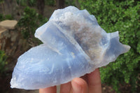 Natural Etched Blue Chalcedony Specimens x 4 From Nsanje, Malawi - Toprock Gemstones and Minerals 