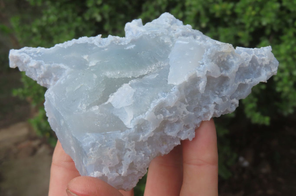 Natural Etched Blue Chalcedony Specimens x 4 From Nsanje, Malawi - Toprock Gemstones and Minerals 