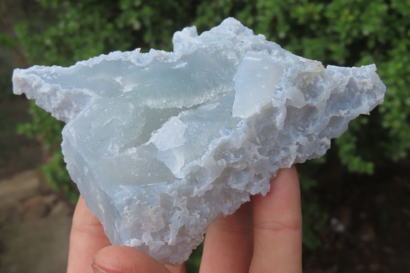 Natural Etched Blue Chalcedony Specimens x 4 From Nsanje, Malawi - Toprock Gemstones and Minerals 