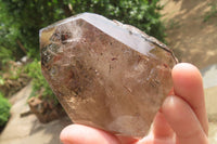Polished Smokey Window Quartz Crystals x 2 From Madagascar - Toprock Gemstones and Minerals 