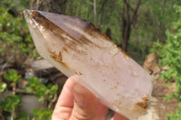 Polished Smokey Window Quartz Crystals x 2 From Madagascar - Toprock Gemstones and Minerals 