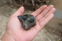 Polished On One Side Labradorite Specimens x 24 From Madagascar - Toprock Gemstones and Minerals 