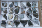 Polished On One Side Labradorite Specimens x 24 From Madagascar - Toprock Gemstones and Minerals 