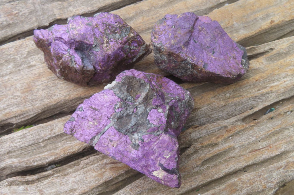 Natural Metallic Purpurite Cobbed Specimens x 12 From Erongo, Namibia - Toprock Gemstones and Minerals 