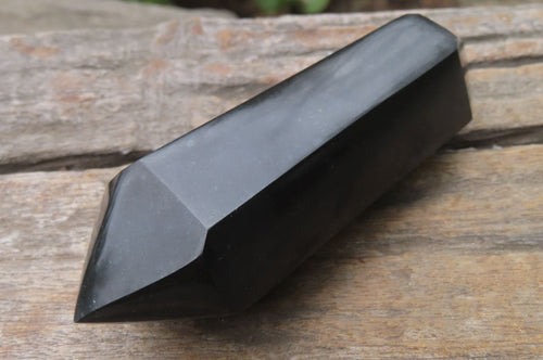 Polished Double Terminated Black Basalt Points x 6 From Madagascar - Toprock Gemstones and Minerals 