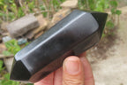 Polished Double Terminated Black Basalt Points x 6 From Madagascar - Toprock Gemstones and Minerals 
