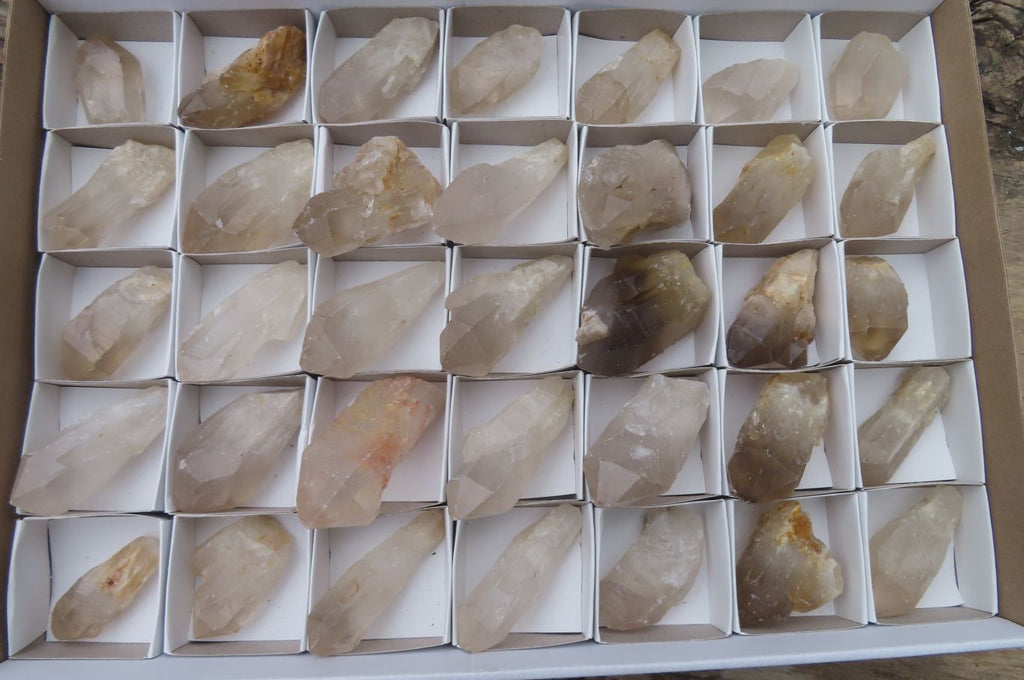 Natural Smokey Quartz Crystals x 35 From Zimbabwe - Toprock Gemstones and Minerals 