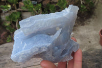 Natural Etched Blue Chalcedony Specimens x 3 From Nsanje, Malawi - Toprock Gemstones and Minerals 