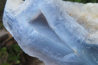 Natural Etched Blue Chalcedony Specimens x 3 From Nsanje, Malawi - Toprock Gemstones and Minerals 