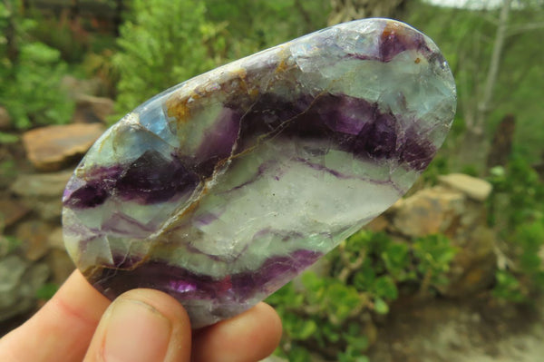 Polished Watermelon Fluorite Free Forms x 12 From Uis, Namibia - Toprock Gemstones and Minerals 