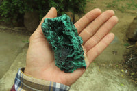 Natural Silky Malachite Specimens x 6 From Kasompe, Congo - Toprock Gemstones and Minerals 