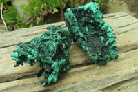 Natural Silky Malachite Specimens x 6 From Kasompe, Congo - Toprock Gemstones and Minerals 