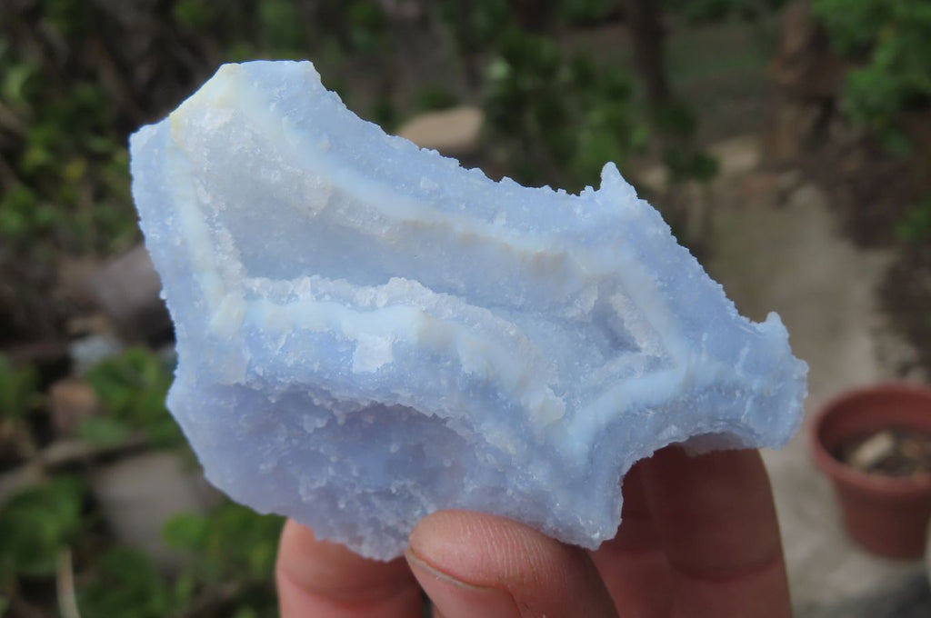 Natural Etched Blue Chalcedony Specimens x 35 From Nsanje, Malawi - Toprock Gemstones and Minerals 