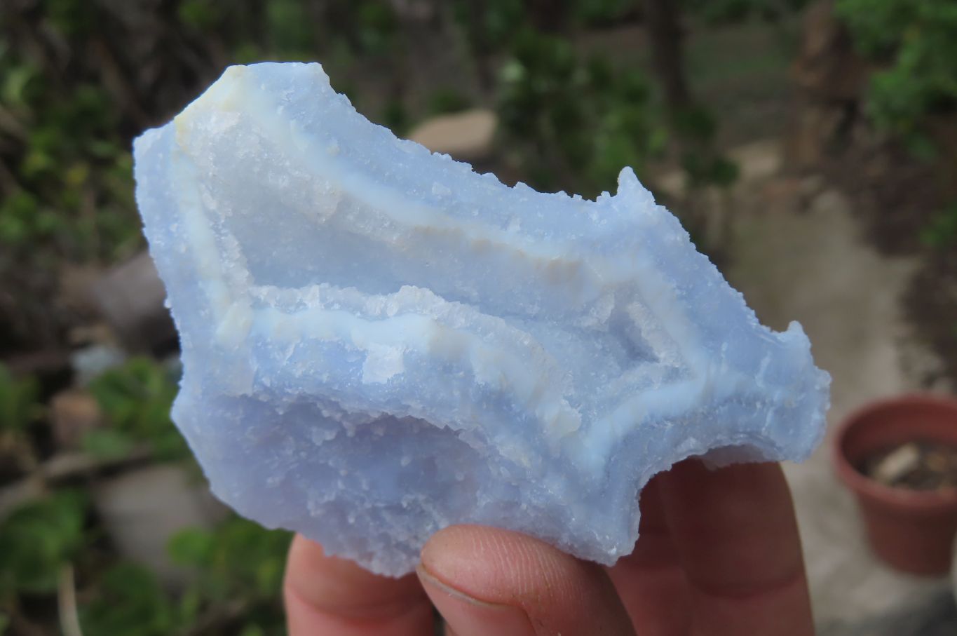 Natural Etched Blue Chalcedony Specimens x 35 From Nsanje, Malawi - Toprock Gemstones and Minerals 