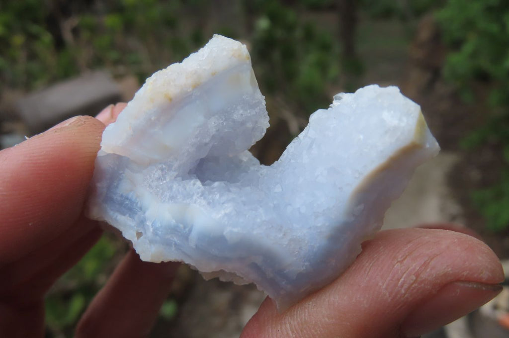 Natural Etched Blue Chalcedony Specimens x 35 From Nsanje, Malawi - Toprock Gemstones and Minerals 