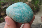 Polished Amazonite Palm Stones x 24 from Zimbabwe - Toprock Gemstones and Minerals 