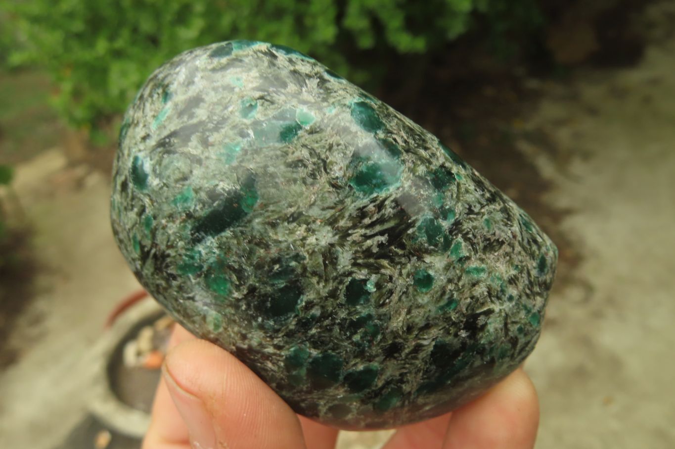 Polished Rare Emerald Mica In Matrix Standing Free Forms x 4 From Mutoko, Zimbabwe - Toprock Gemstones and Minerals 