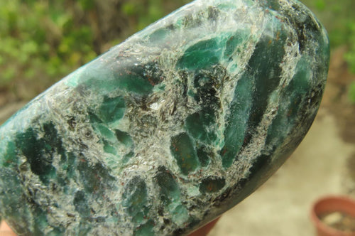 Polished Rare Emerald Mica In Matrix Standing Free Forms x 4 From Mutoko, Zimbabwe - Toprock Gemstones and Minerals 