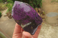 Polished On One Side Metallic Purpurite Specimens x 6 From Namibia - Toprock Gemstones and Minerals 
